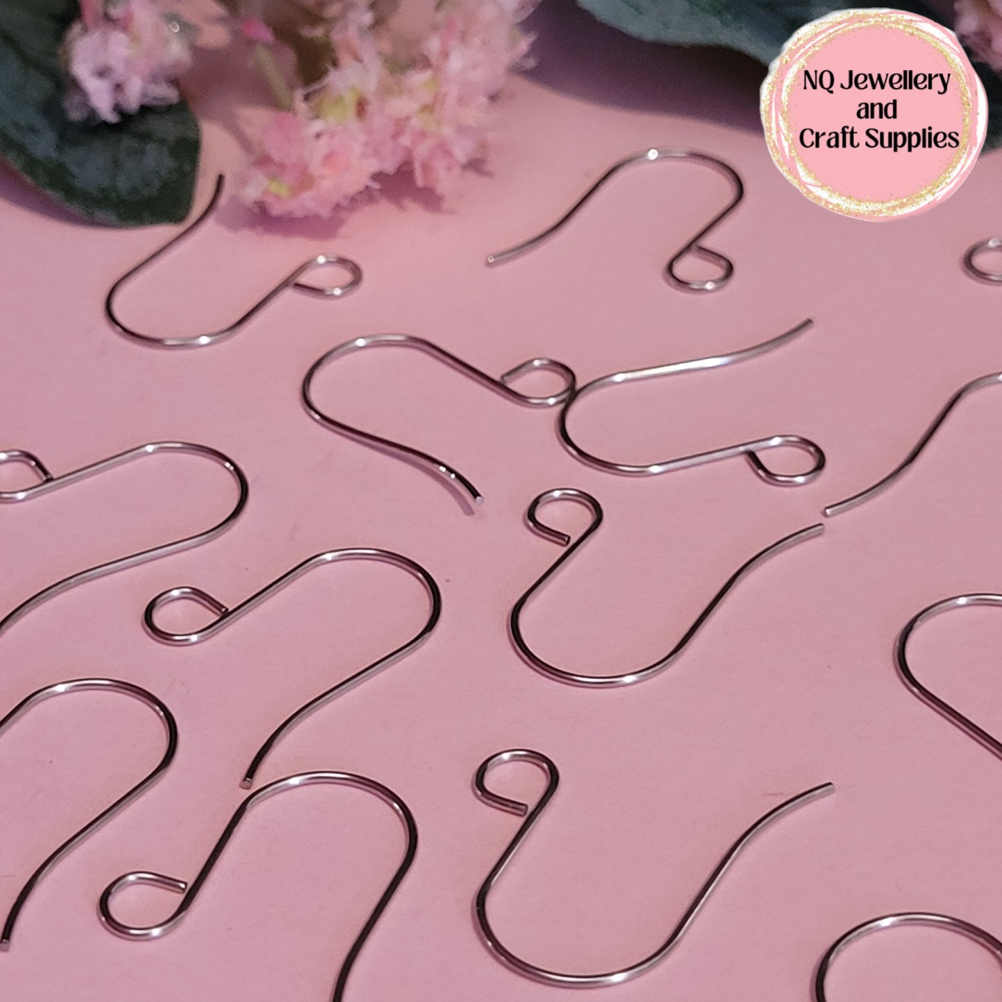 LARGE LOOP / 316 Stainless Steel Gold Plated Rose Gold Plated Ear Hook / Ear Wire Hooks / Large Hole