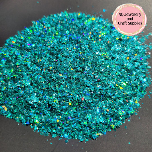 Dunk Island Marine / Teal Aquamarine Shard Flake Glitter / Aqua / 20g 56g Bag