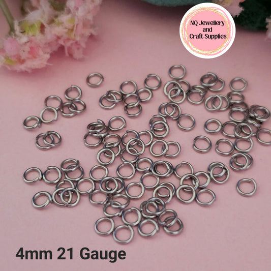 Jump Rings 6mm 304 Stainless Steel 100 pcs