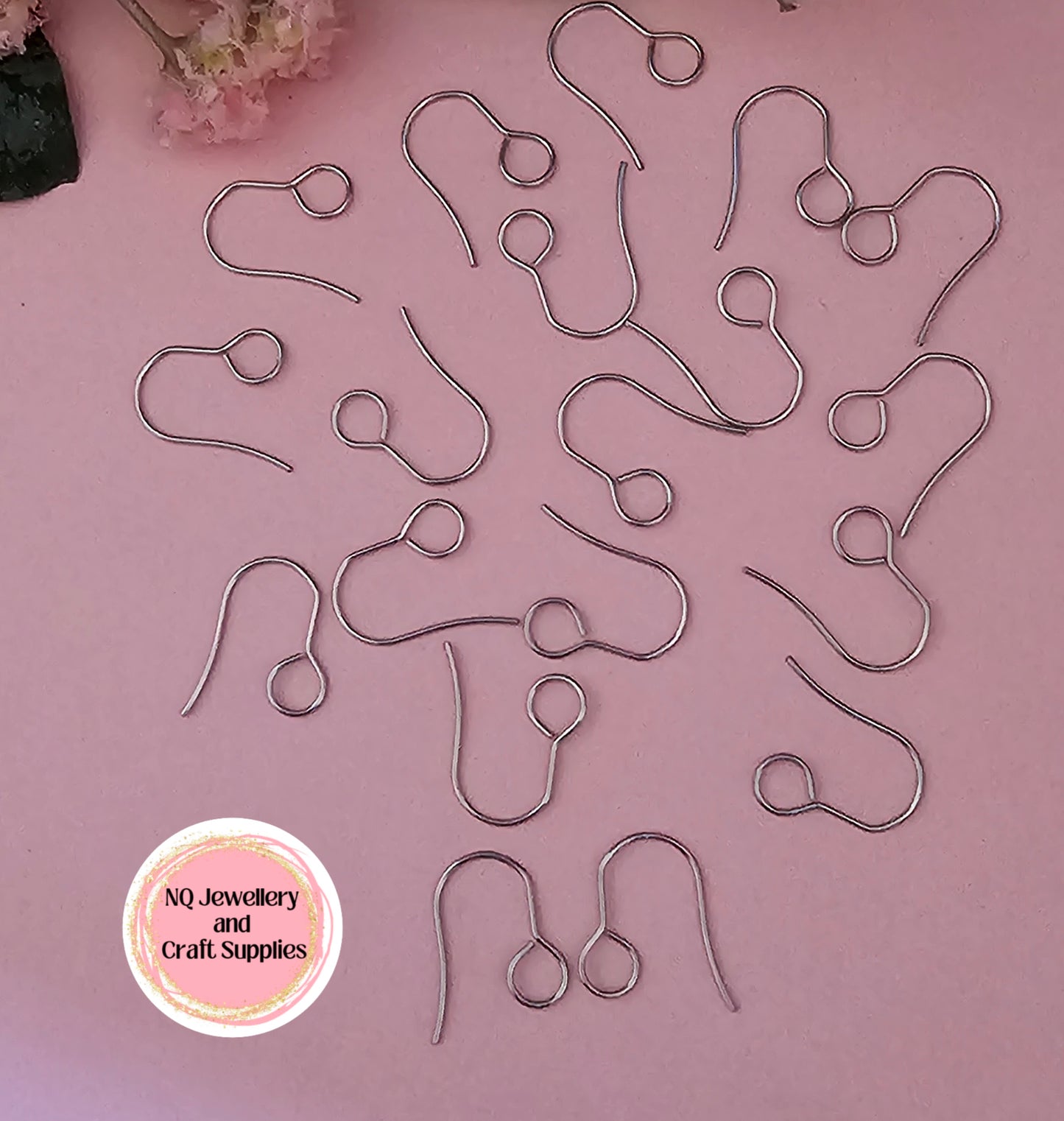 LARGE LOOP / 316 Stainless Steel Gold Plated Rose Gold Plated Ear Hook / Ear Wire Hooks / Large Hole