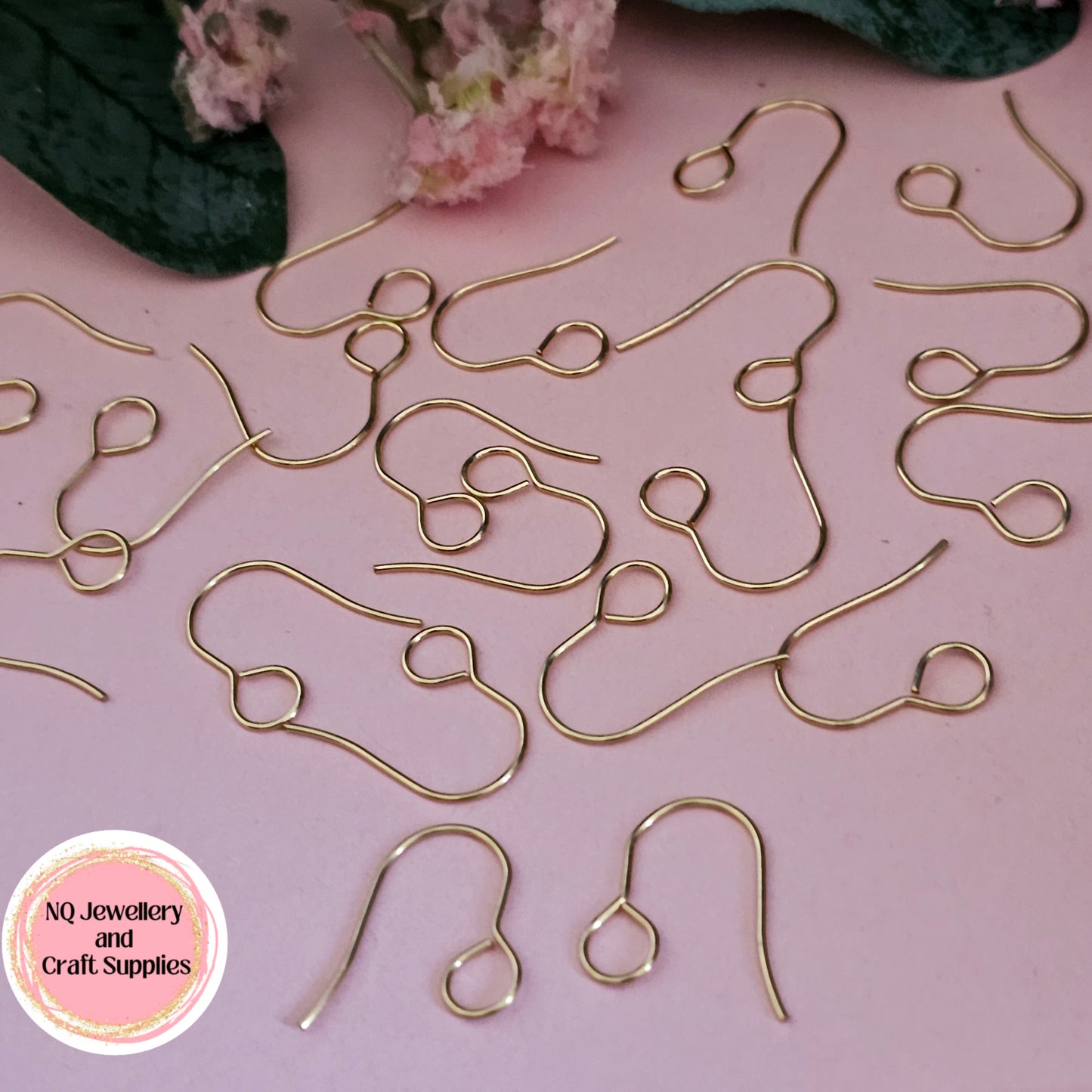 LARGE LOOP / 316 Stainless Steel Gold Plated Rose Gold Plated Ear Hook / Ear Wire Hooks / Large Hole