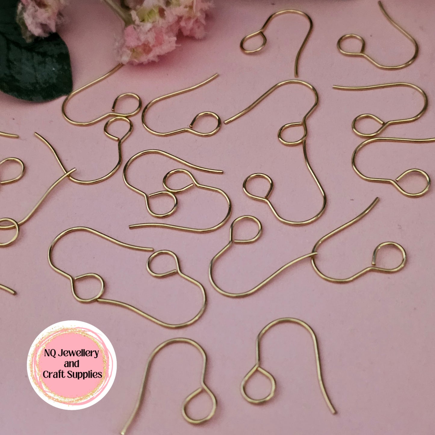 LARGE LOOP / 316 Stainless Steel Gold Plated Rose Gold Plated Ear Hook / Ear Wire Hooks / Large Hole