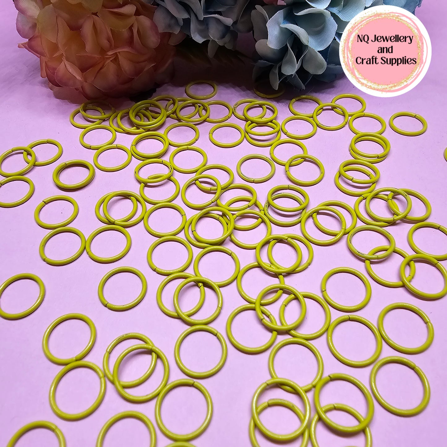 Coloured Jump Rings 10mm / Powder Coated - All colours in one listing