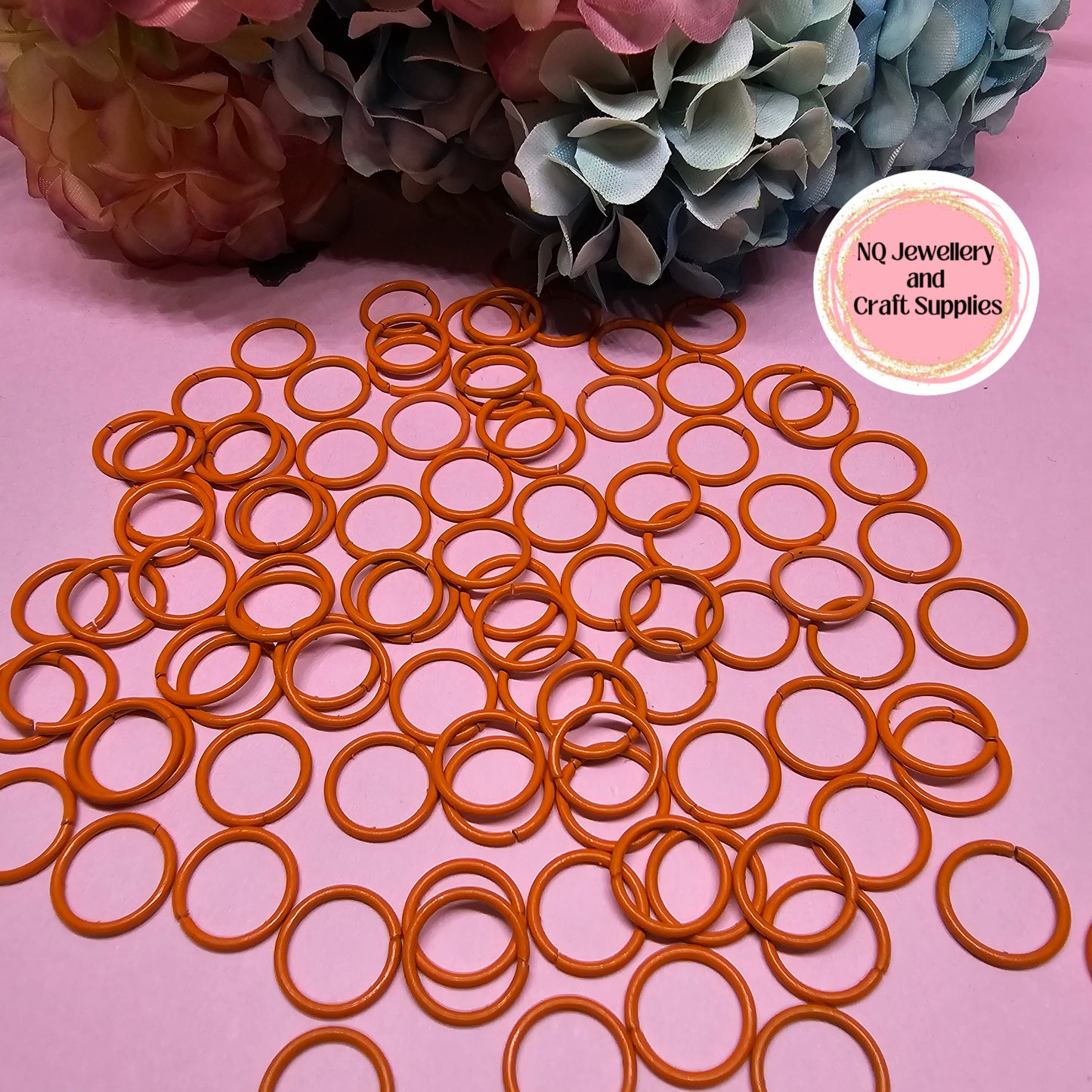 Coloured Jump Rings 10mm / Powder Coated - All colours in one listing