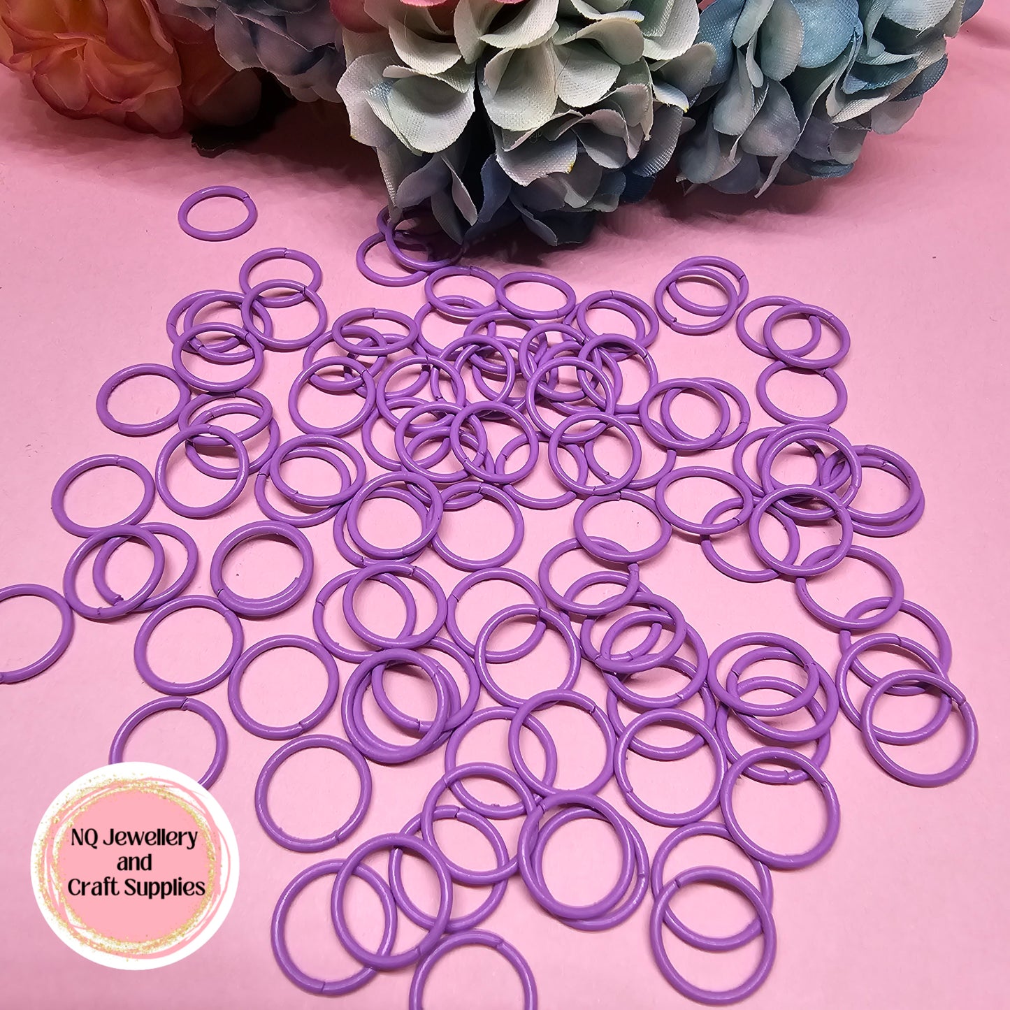 Coloured Jump Rings 10mm / Powder Coated - All colours in one listing