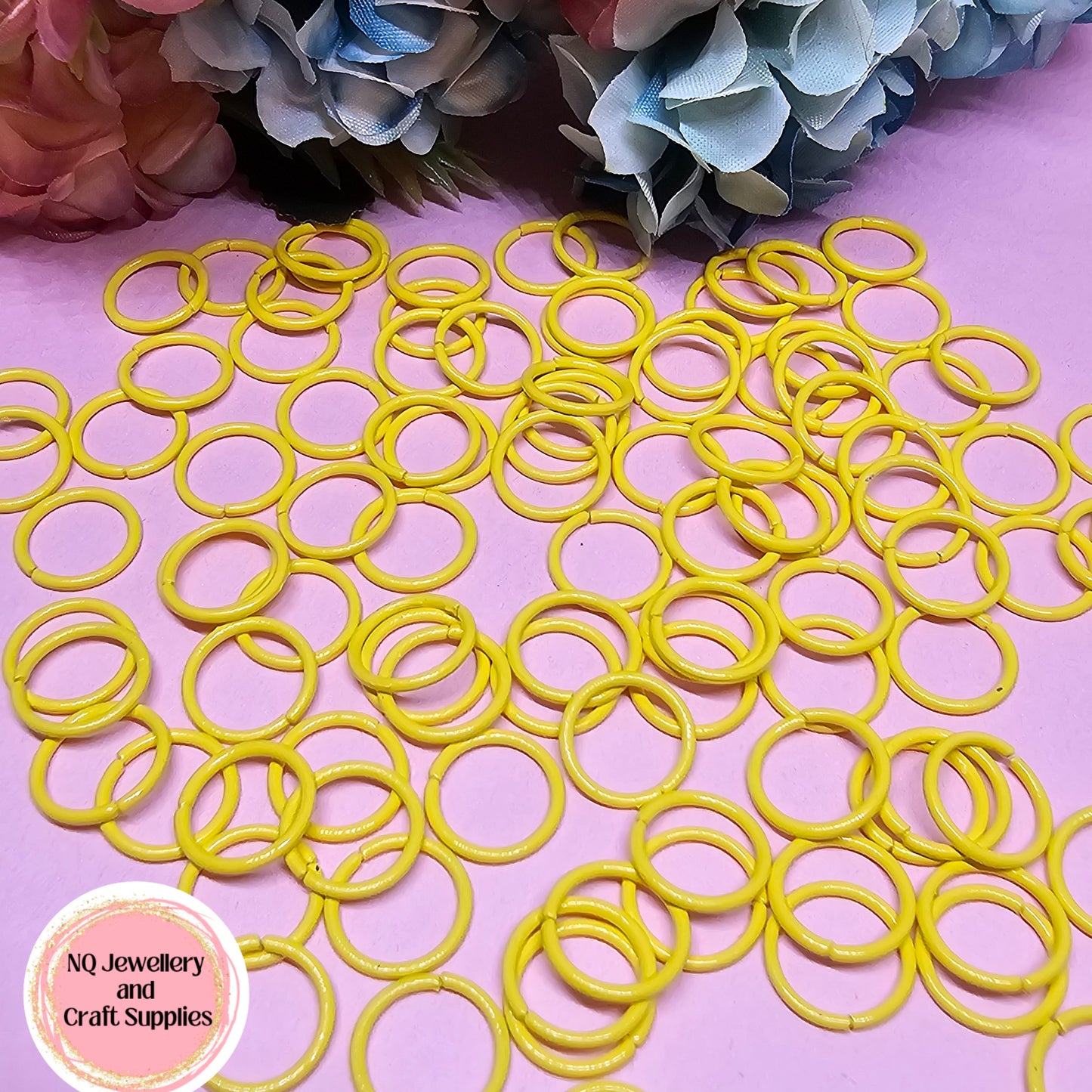 Coloured Jump Rings 10mm / Powder Coated - All colours in one listing