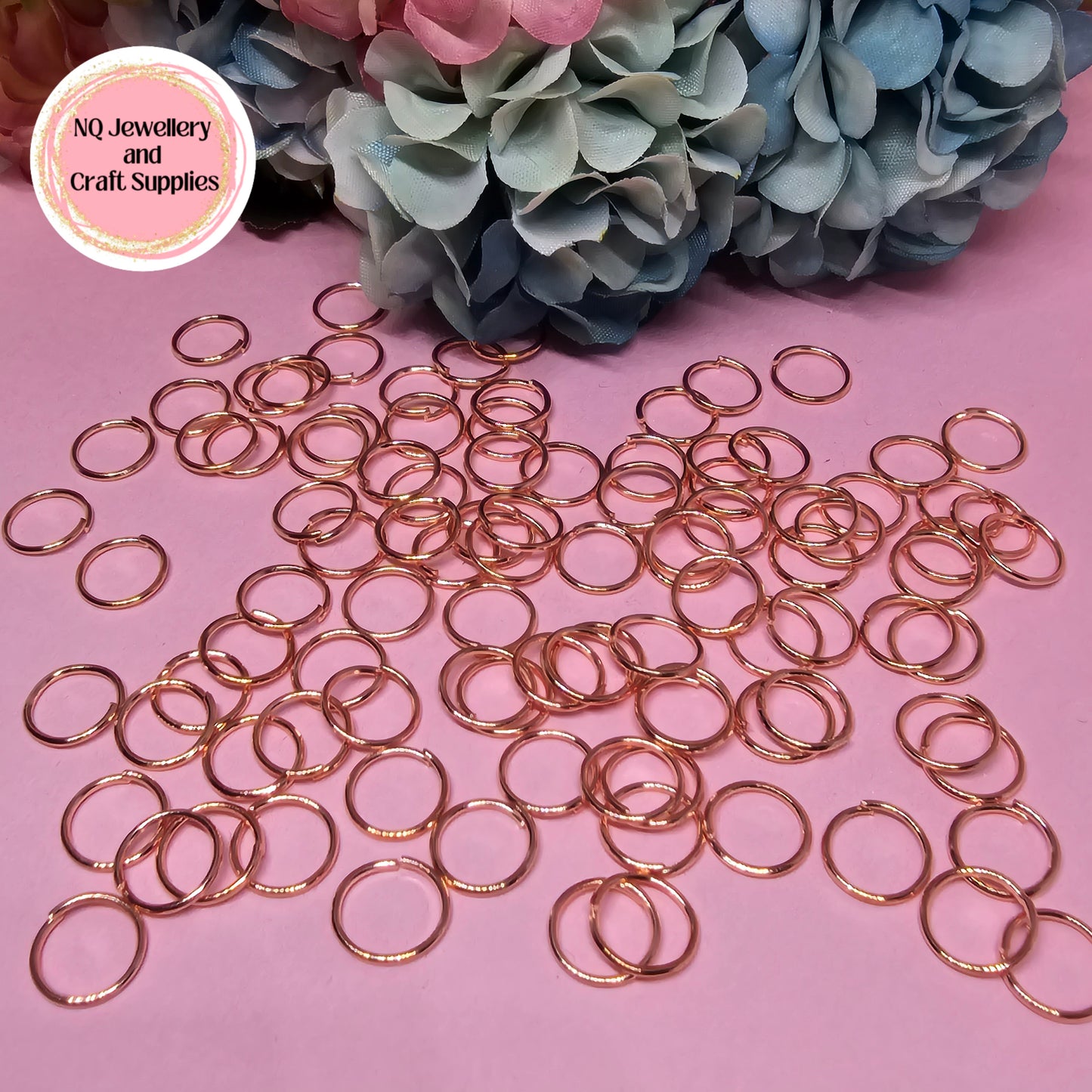 ROSE GOLD Jump Rings IRON x 100pcs 4mm 5mm 6mm 7mm 8mm 10mm