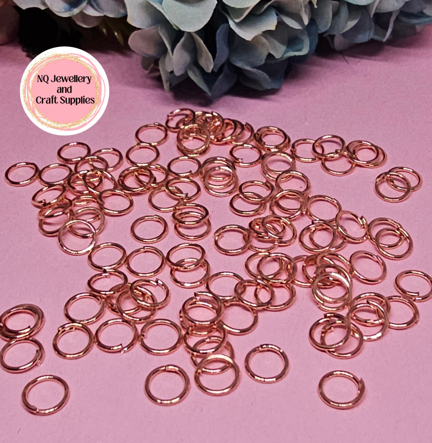 ROSE GOLD Jump Rings IRON x 100pcs 4mm 5mm 6mm 7mm 8mm 10mm