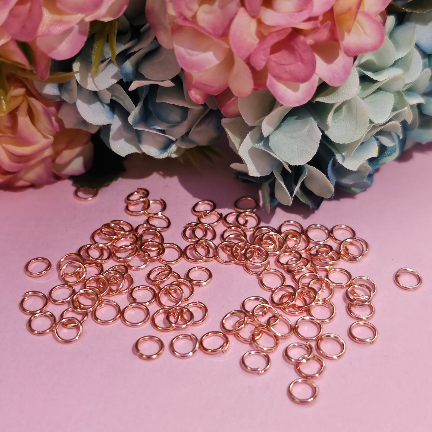 ROSE GOLD Jump Rings IRON x 100pcs 4mm 5mm 6mm 7mm 8mm 10mm