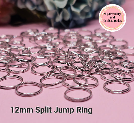 Split Jump Ring IRON Platinum 12mm x 1.4mm