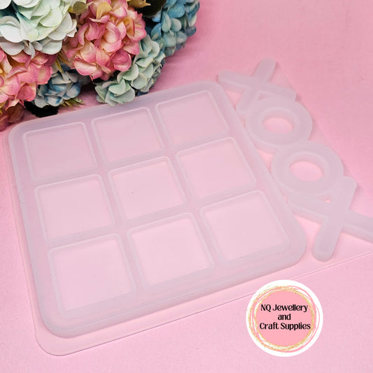 Tic Tac Toe Silicone Mould for Resins Epoxy Crafts DIY