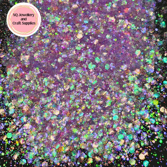 Lavender Opalescence Holographic Glitter / Mixed Size - 20g 56g Bags