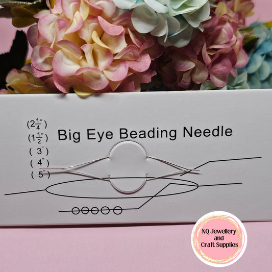 Stainless Steel 57mm Big Eye Collapsable Beading Needles, Seed Bead Needle, Beading Embroidery Needles for Jewellery Making