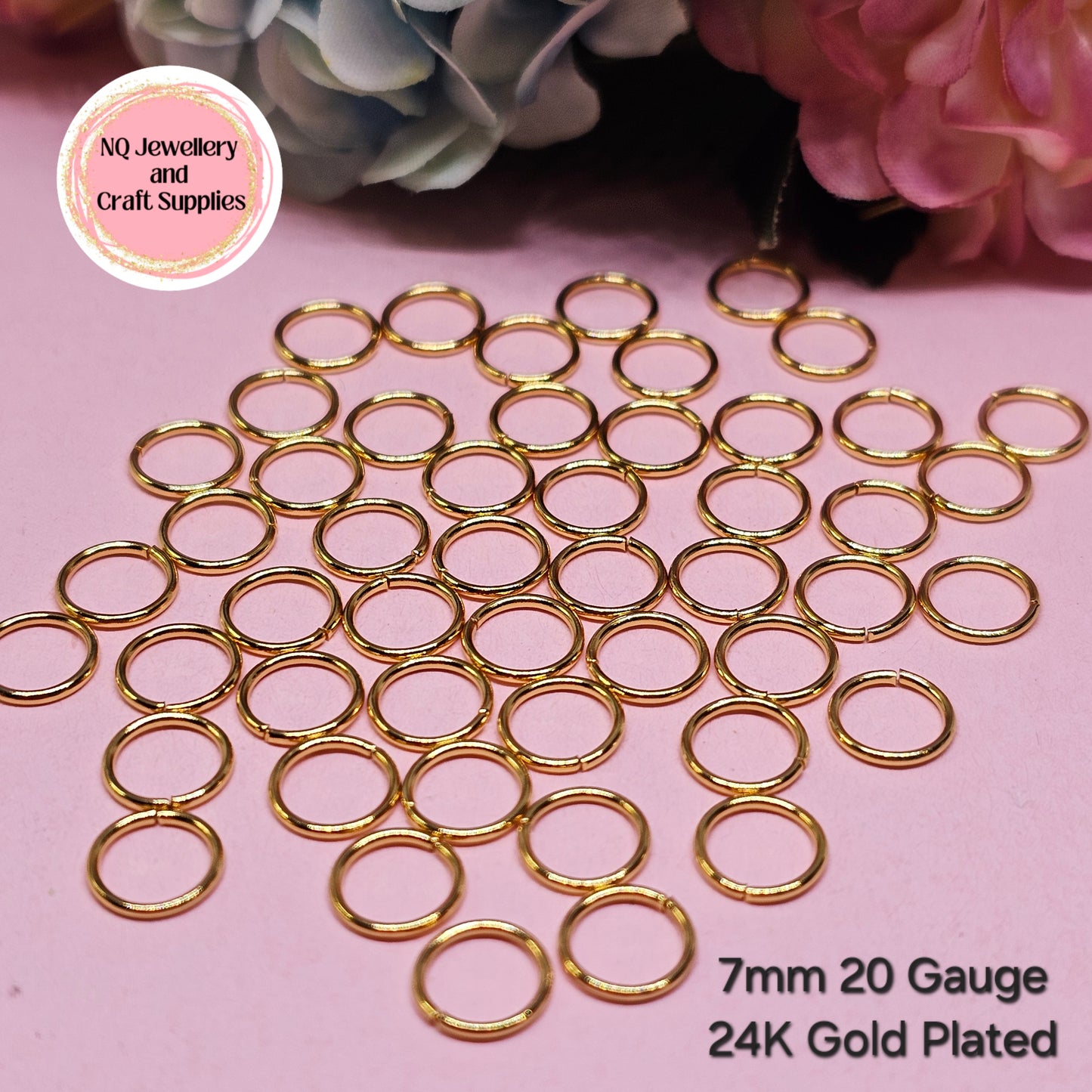 GOLD 24k OR 18k Gold Plated STAINLESS STEEL Jump Rings 304 Stainless Steel x 50pcs OR 100pcs