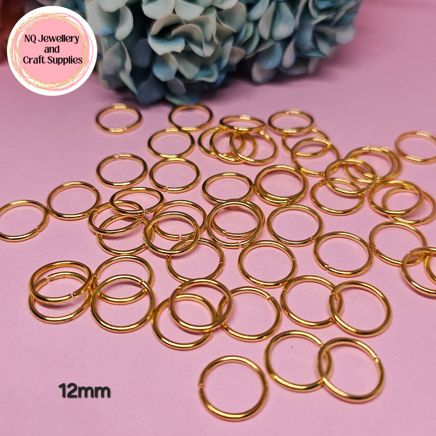 GOLD Jump Rings IRON x 100pcs 4mm 6mm 7mm 8mm 10mm 12mm