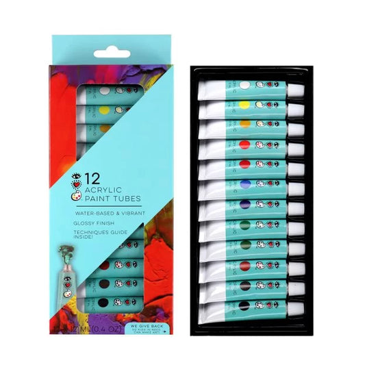 ACRYLIC PAINT TUBES 12X12mls - iHeartART - Great Gift Idea OR Stocking Stuffer