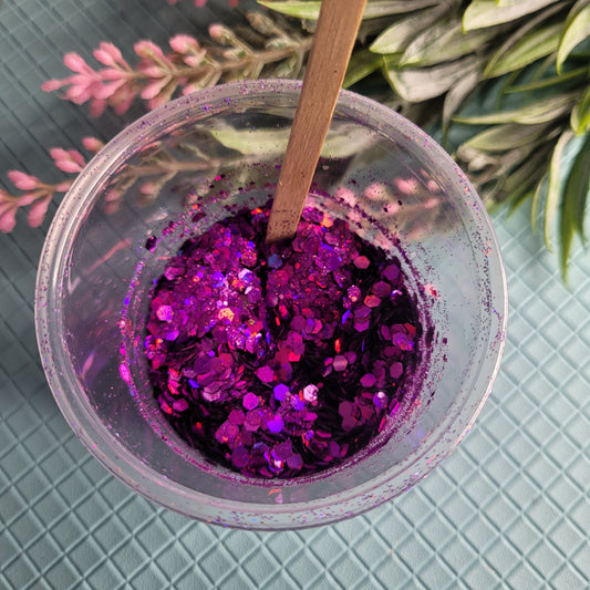 Glitter BOUGAINVILLEA/ Chunky MIX Sized Holographic PURPLE/PINK / 20G