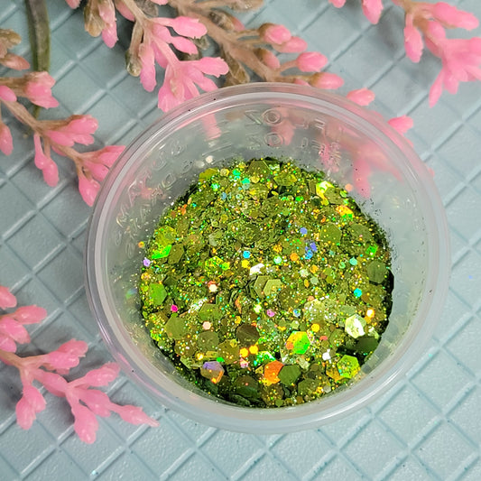 CUT GRASS / GREEN Holographic / Chunky Mix / 20gm & 50gm