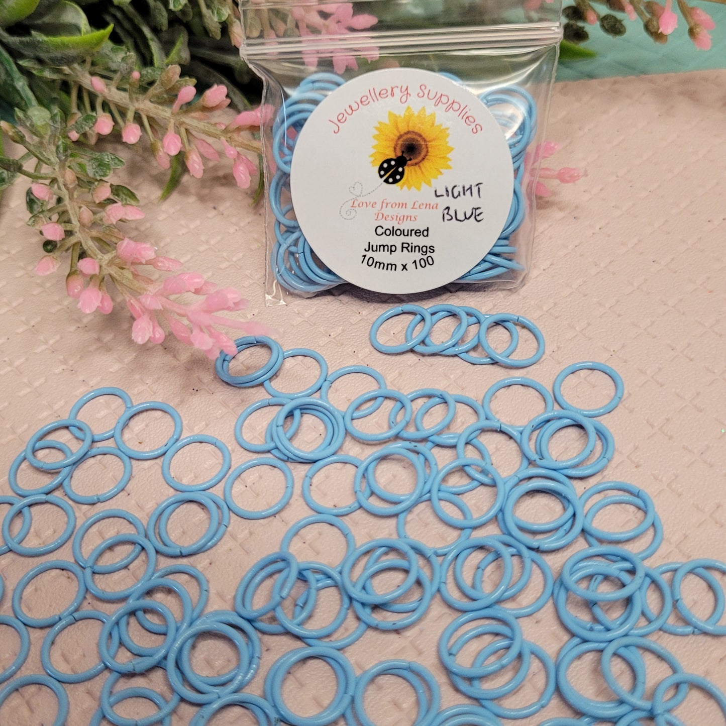 Coloured Jump Rings 10mm / Powder Coated - All colours in one listing