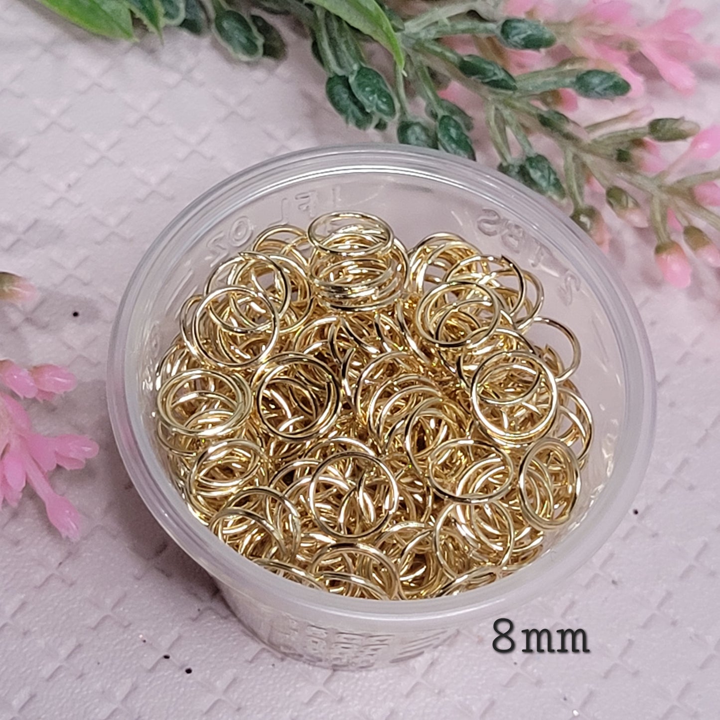 PALE GOLD Jump Rings IRON x 100pcs 4mm 6mm 7mm 8mm 10mm