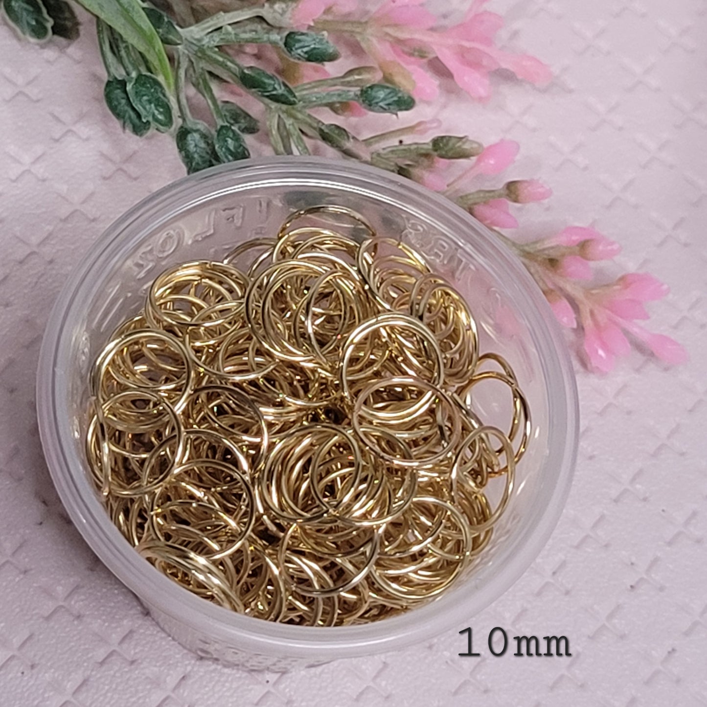 PALE GOLD Jump Rings IRON x 100pcs 4mm 6mm 7mm 8mm 10mm