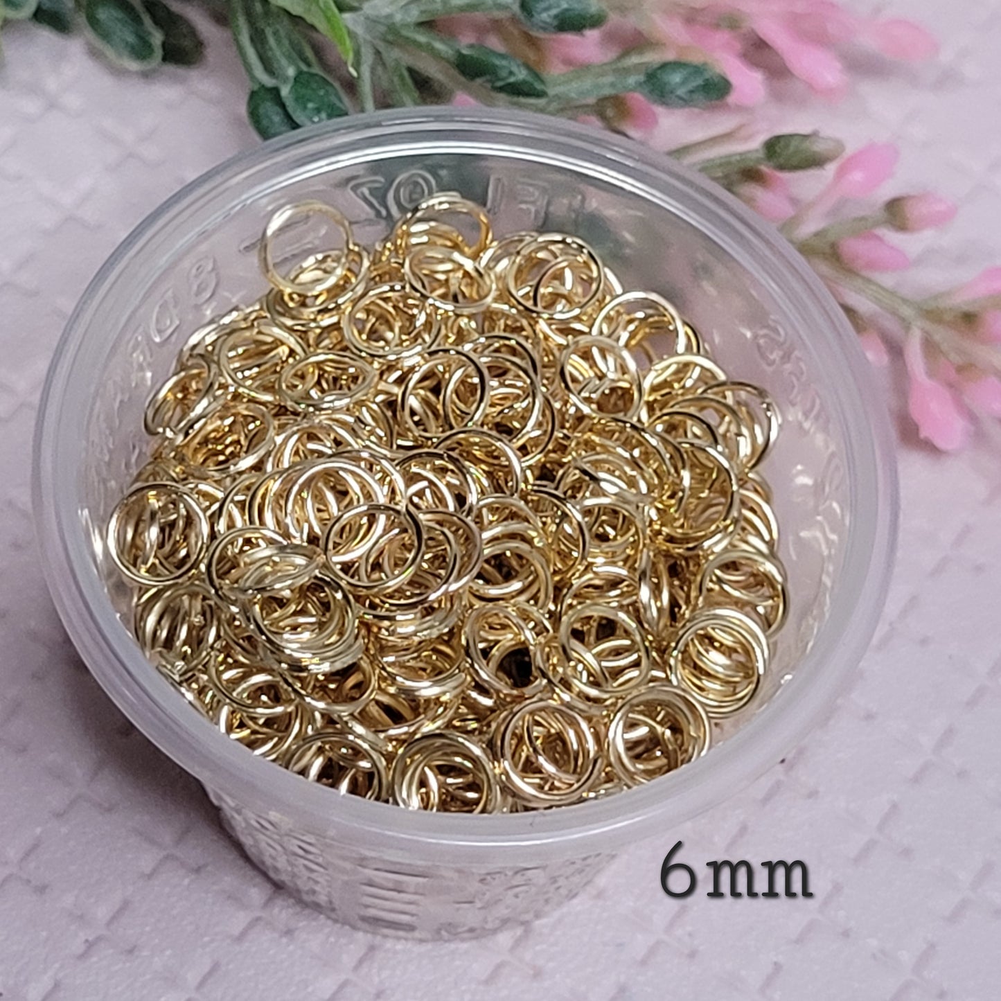 PALE GOLD Jump Rings IRON x 100pcs 4mm 6mm 7mm 8mm 10mm