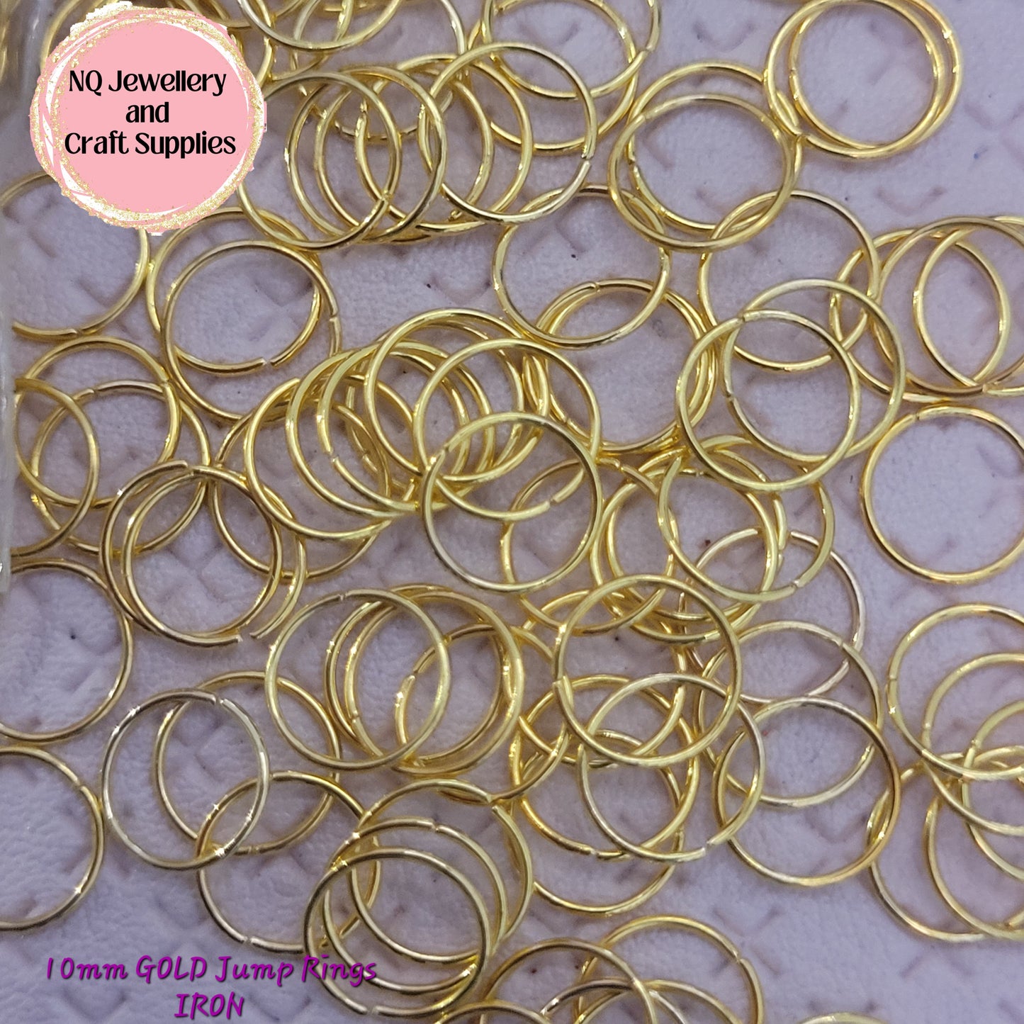 GOLD Jump Rings IRON x 100pcs 4mm 6mm 7mm 8mm 10mm 12mm