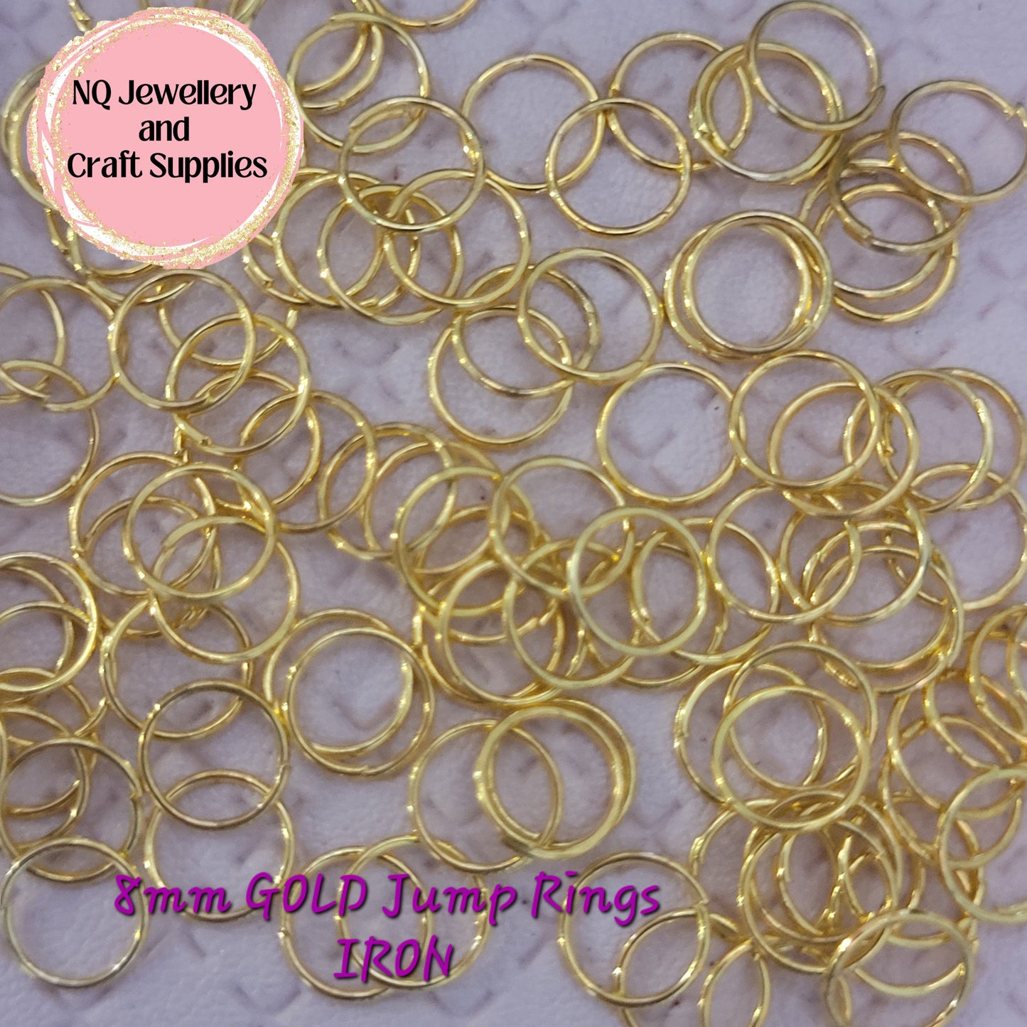 GOLD Jump Rings IRON x 100pcs 4mm 6mm 7mm 8mm 10mm 12mm