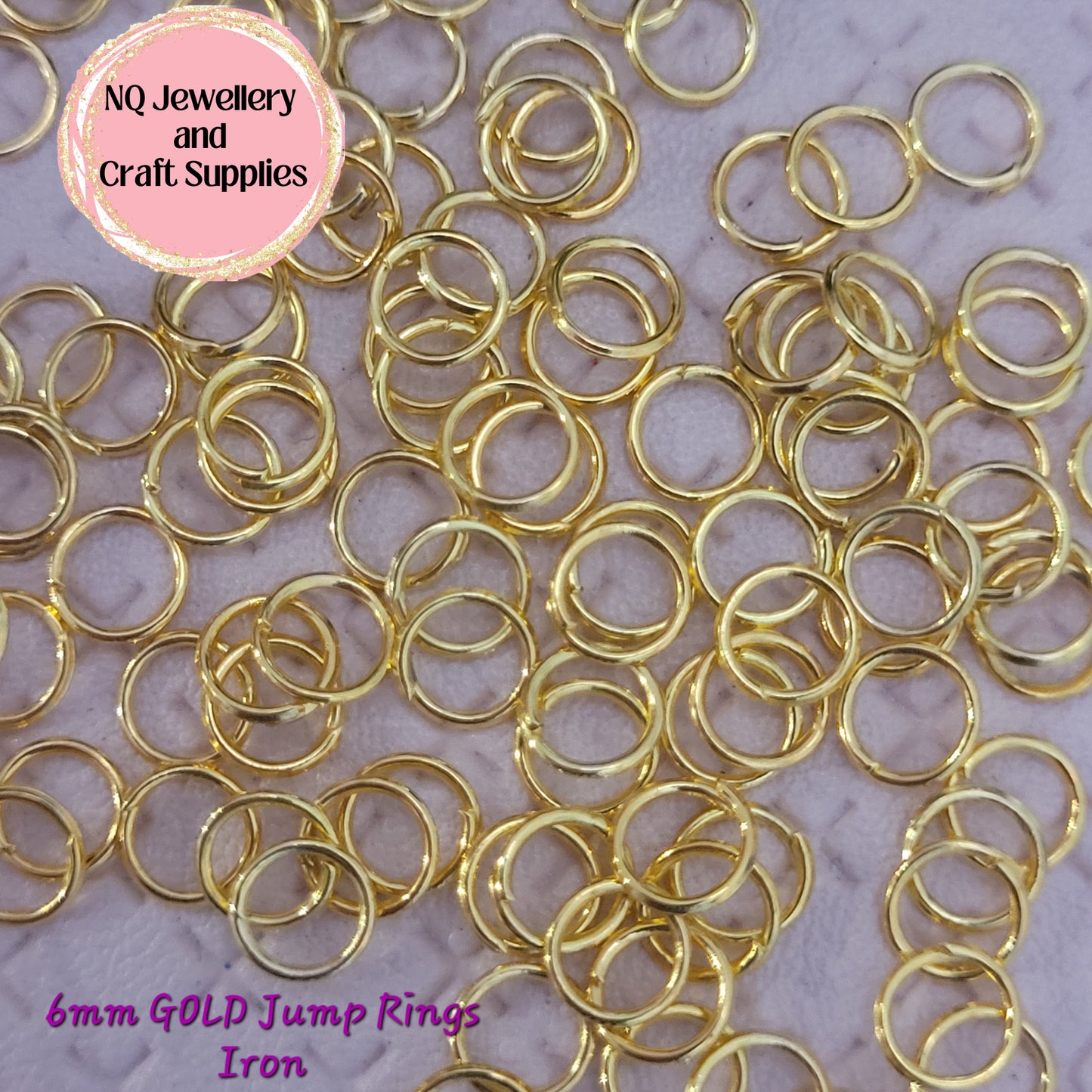 GOLD Jump Rings IRON x 100pcs 4mm 6mm 7mm 8mm 10mm 12mm