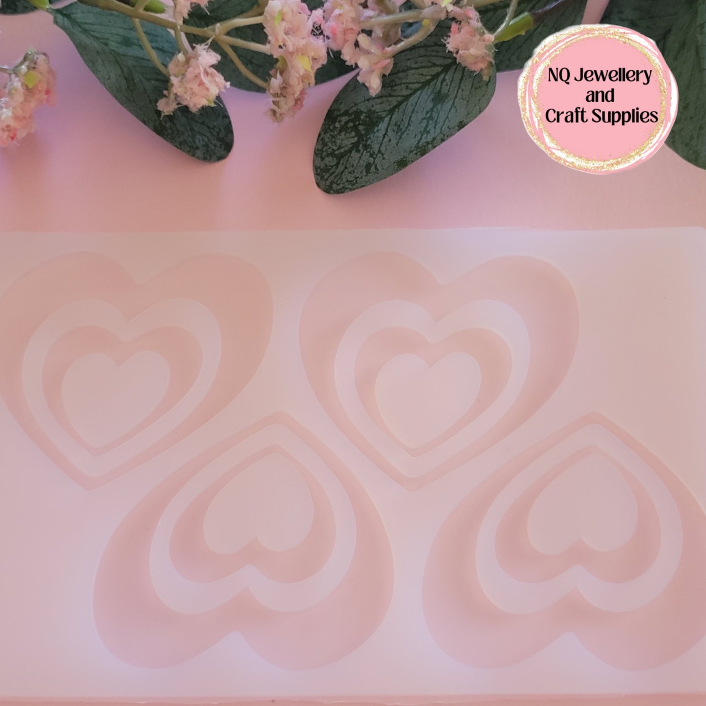 Heart on Hearts Decoration Mould / Valentines /  Silicone / Resin Epoxy Casting Mold /  Food Grade