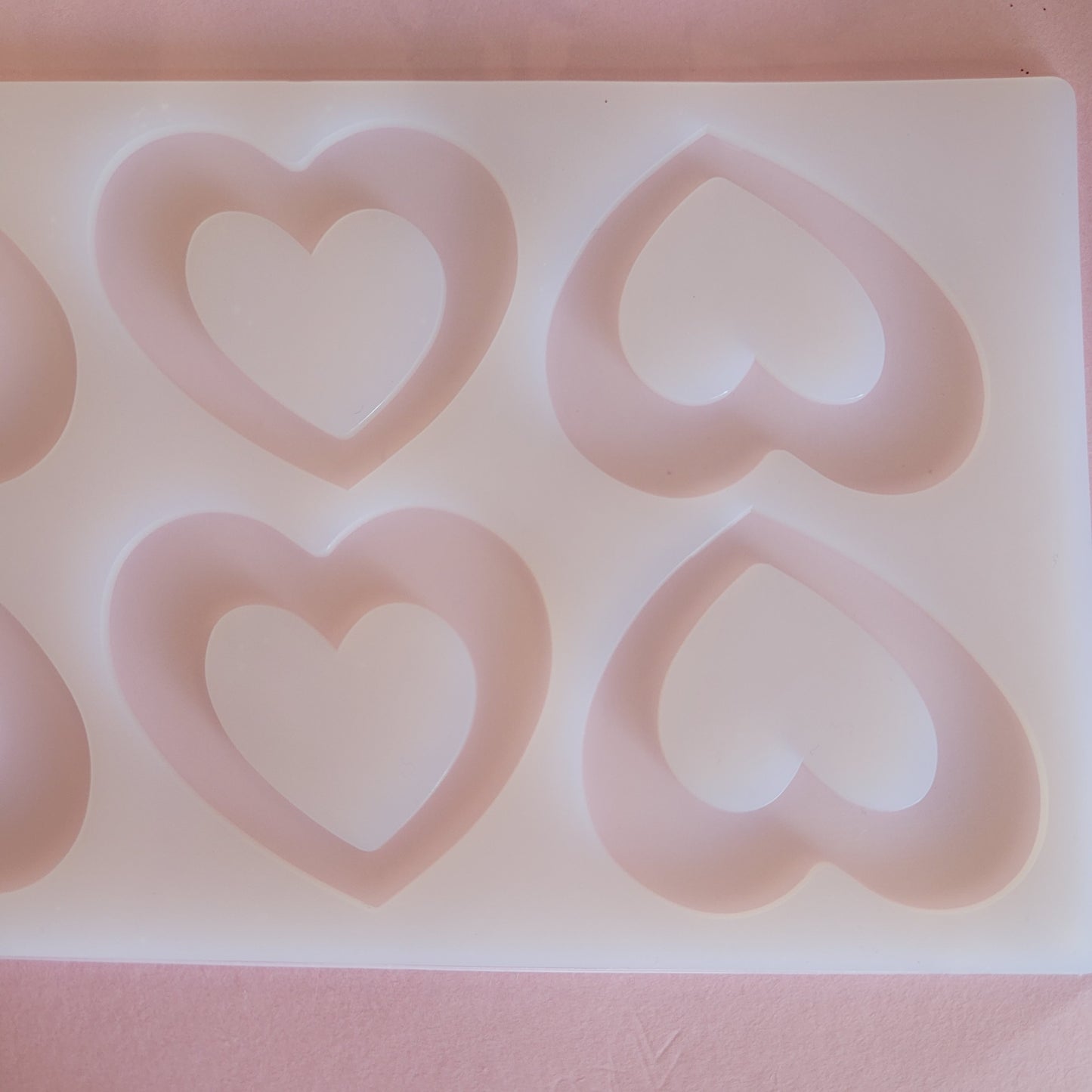 8 Large Heart Decoration Mould / SALE / Silicone / Resin Epoxy Casting Mold / Food Grade / Keychains