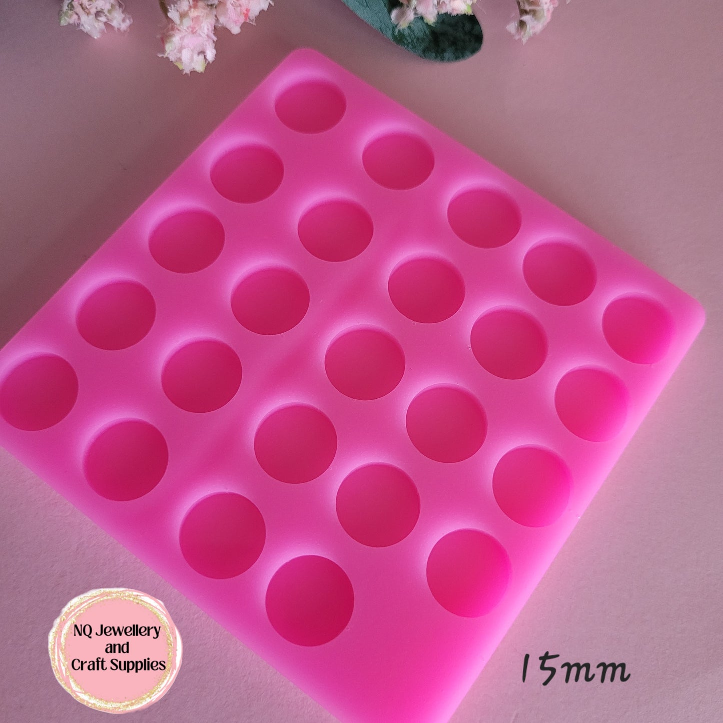 12mm & 15mm Circle Stud Earring Mould / 12 PAIRS / Circle / Studs / Silicone / Resin Epoxy Casting Mold