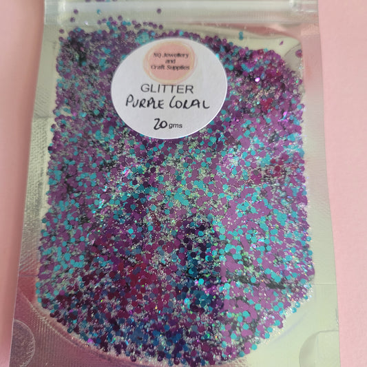 PURPLE CORAL Glitter / LIMITED EDITION Mixed Glitter 20g 50g ONLYKi