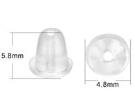 Silicone Earring Backs Bullet Shape Small Medium Large Qty 100 / 200 / BULK 500